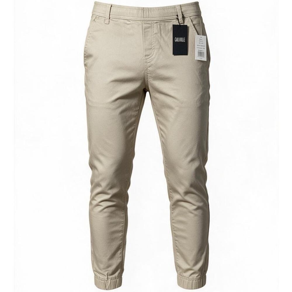 Men's Caliville Athletic Pants Deeper Stone Size M Front & Back Pockets NWT